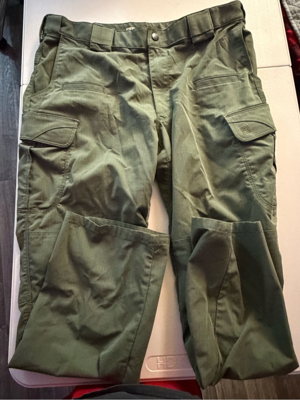 5.11 Tactical Olive Green Cargo Pants with Multi-Pockets